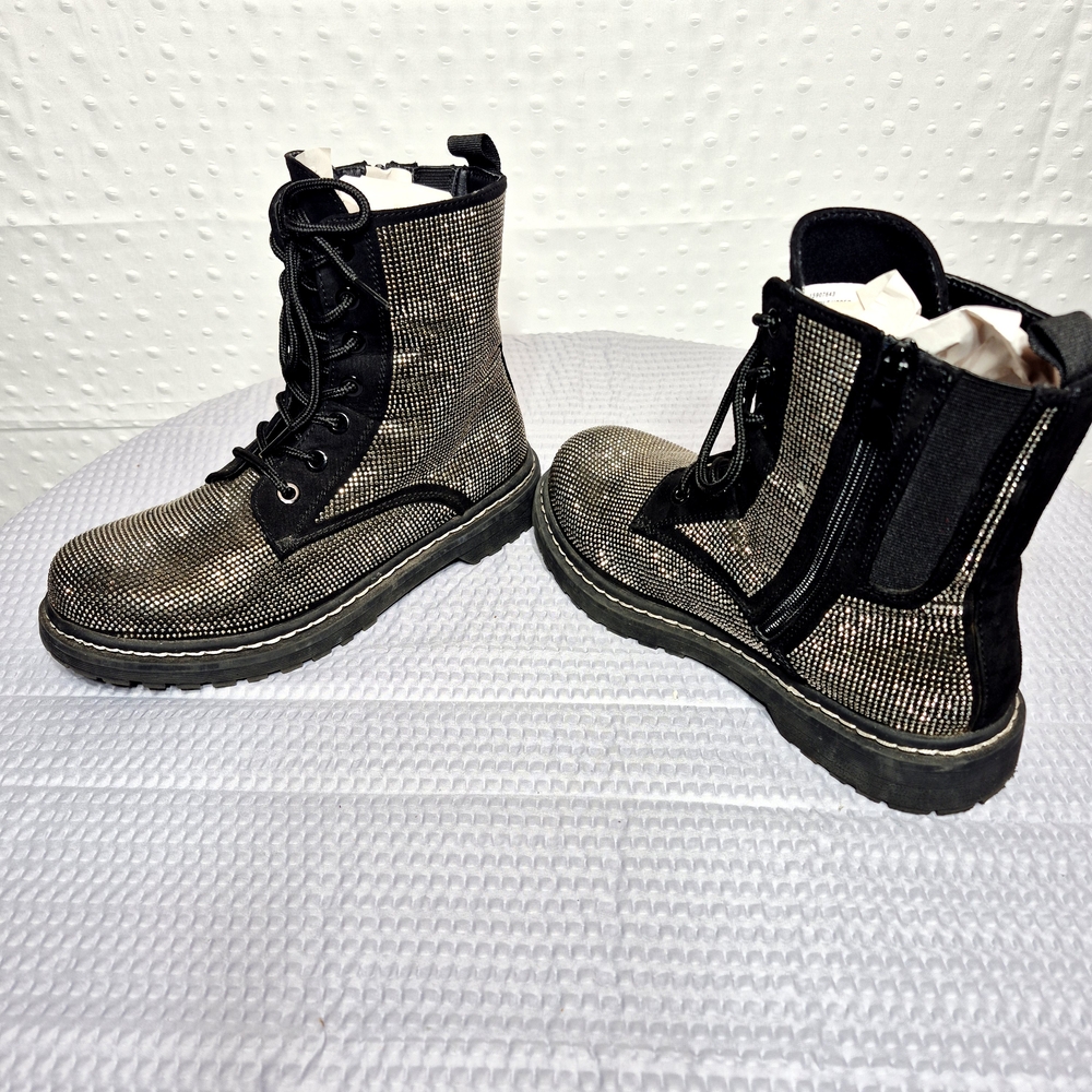 Torrid Black and Silver Ankle Boots